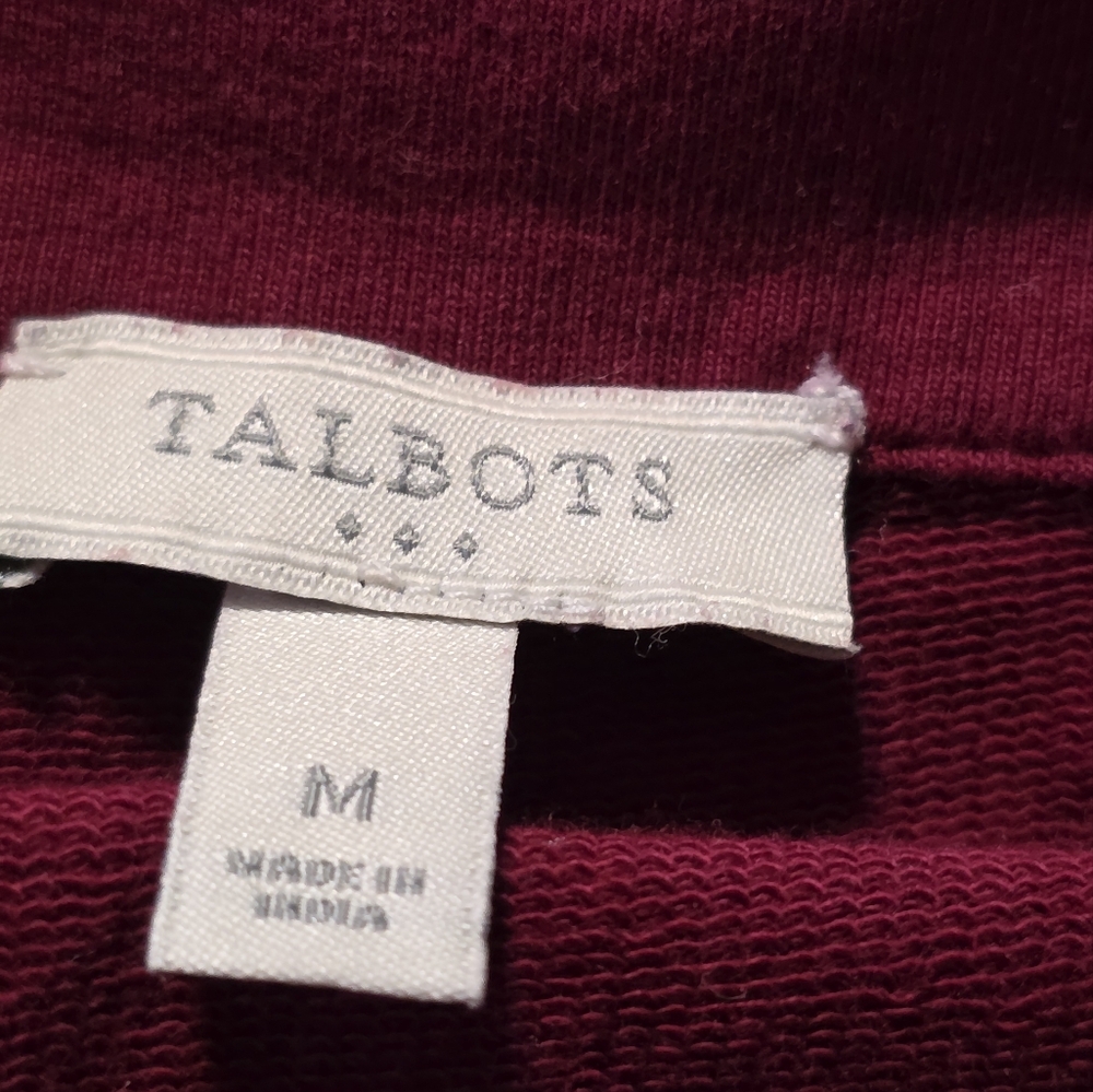 Talbots Factory Zip Front Jacket Maroon Size M - Picture 5 of 8